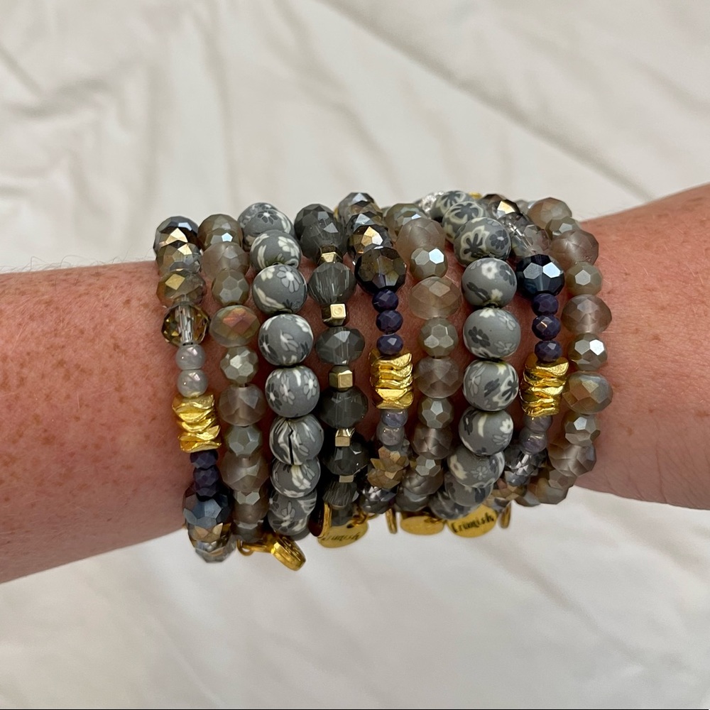 Grey/Silver Erimish Bracelet Stack - image 2